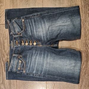 ❤️ LUCKY BRAND BRIDGETTE HIGH RISE SKINNY EXPOSED BUTTON FLY JEANS 00A (25 ANKLE
